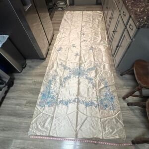 Rare Vintage 1959 Fortisan Silk Fabric Panel-Sonata Blue/Lavender